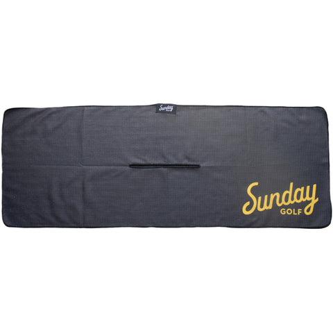 Sunday Golf Tailgate Golf Towel - Black & Yellow