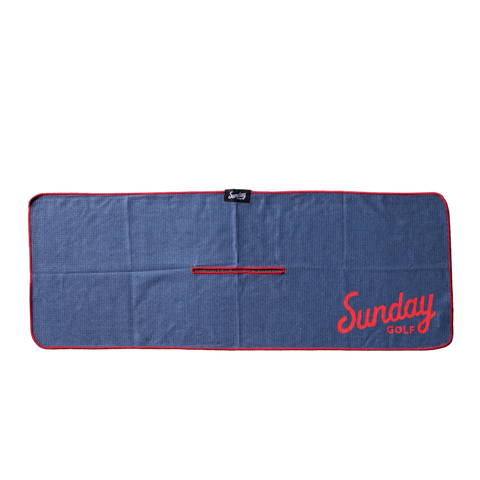 Sunday Golf Tailgate Golf Towel - Navy Red