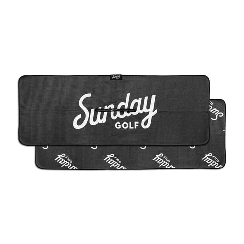 Sunday Golf Classic Golf Towel - Sunday Golf Black