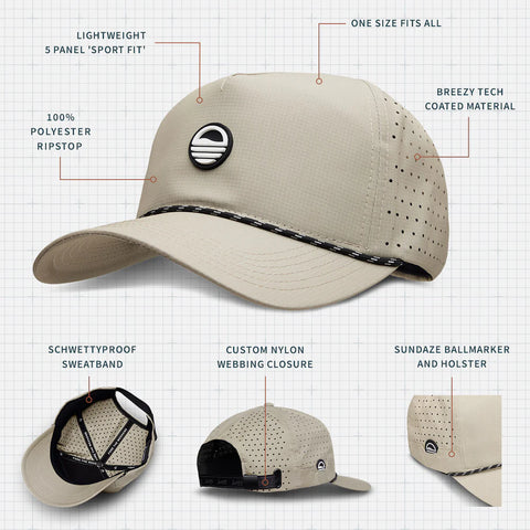 Sunday Golf Porter Lite Golf Hat - Black